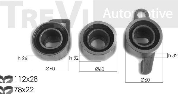 TREVI AUTOMOTIVE Комплект ремня ГРМ KD1389